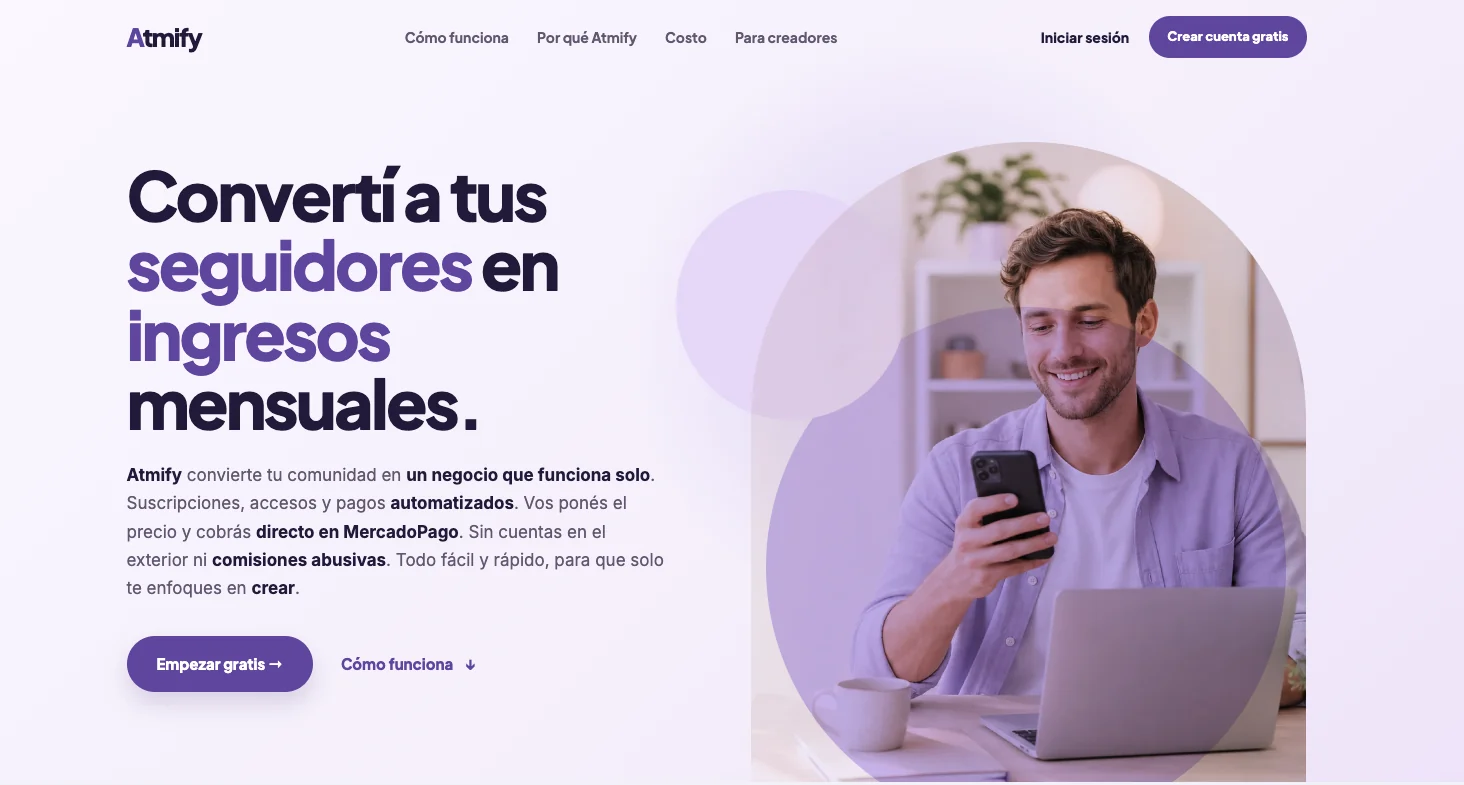 Atmify community monetization platform