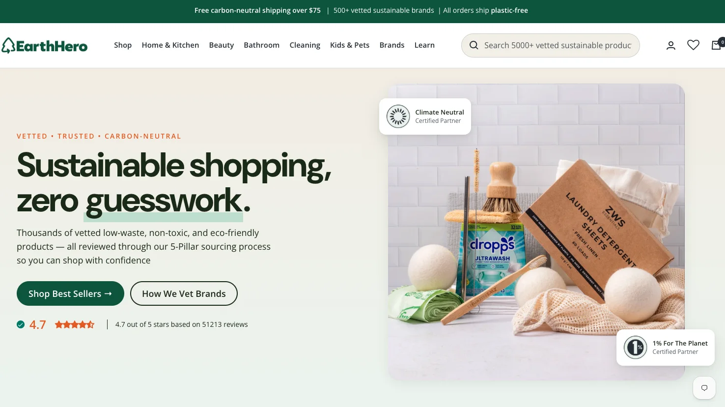 EarthHero sustainable products marketplace